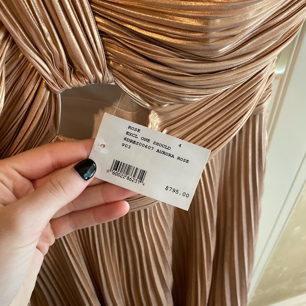 ALC Aurora dress in rose gold